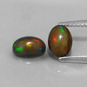 Achetez naturel ct multicolore opale chocolat gems, coupe ovale, en provenance ethiopie chez gemselect. en stock, livraison internationale!