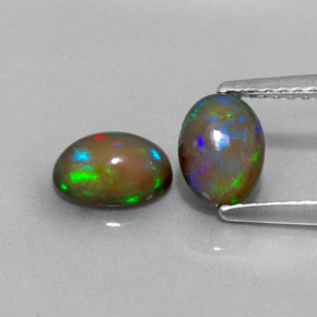 Achetez naturel ct multicolore opale chocolat gems, coupe ovale, en provenance ethiopie chez gemselect. en stock, livraison internationale!