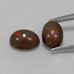 Achetez naturel ct multicolore opale chocolat gems, coupe ovale, en provenance ethiopie chez gemselect. en stock, livraison internationale!