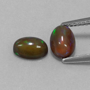 Achetez naturel ct multicolore opale chocolat gems, coupe ovale, en provenance ethiopie chez gemselect. en stock, livraison internationale!