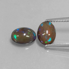 Achetez naturel ct multicolore opale chocolat gems, coupe ovale, en provenance ethiopie chez gemselect. en stock, livraison internationale!