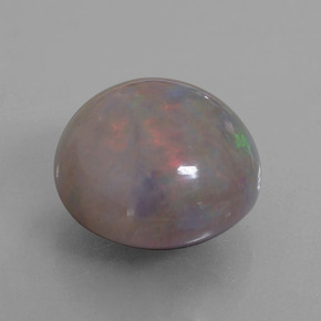 Opale chocolat multicolore naturelle coupe roude, 11,31 ct, opaque