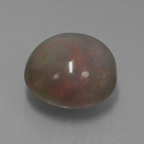 Opale chocolat multicolore naturelle coupe roude, 11,31 ct, opaque