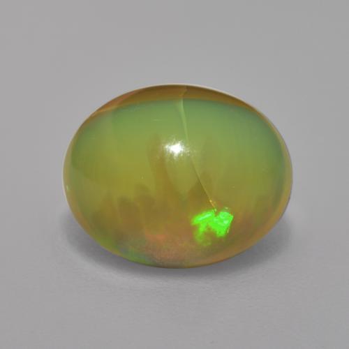 Opale chocolat multicolore naturelle coupe ovale, 2,95 ct, translucide