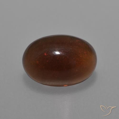 Opale Chocolat Multicolore naturelle ovale, 0.43 ct, Translucide