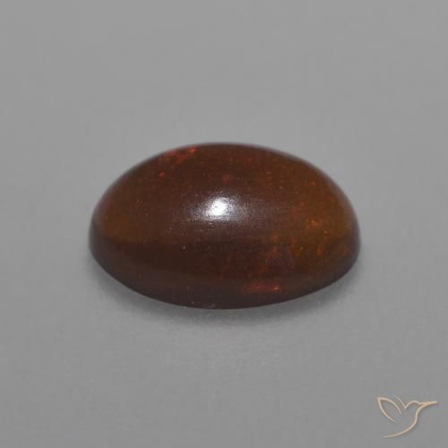 Opale Chocolat Multicolore naturelle ovale, 0.43 ct, Translucide