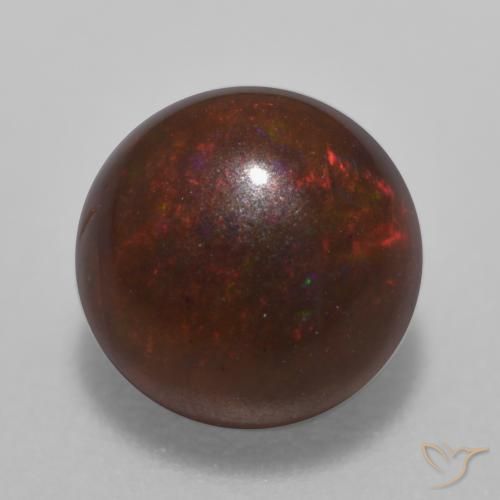 0.64ct Naturel Multicolore Opale Chocolat, Tour, Translucide