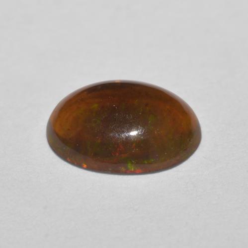 Opale Chocolat Multicolore naturelle Coupe ovale, 0.57 ct, Translucide