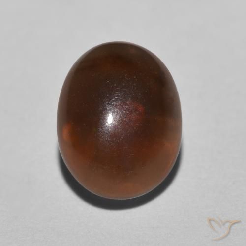 0.78ct Naturel Brun rougeâtre Opale Chocolat, ovale, Translucide