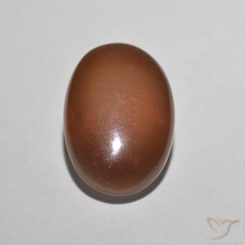 Opale Chocolat Multicolore naturelle ovale, 1.90 ct, Translucide