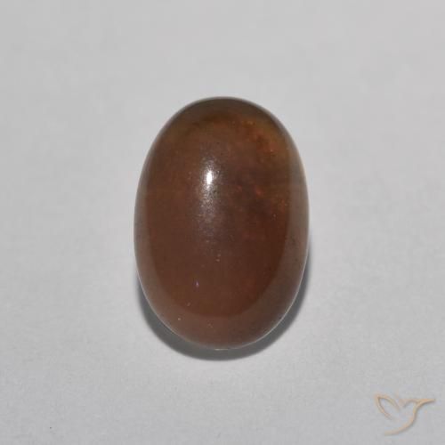 0.49ct Naturel Multicolore Opale Chocolat, ovale, Translucide