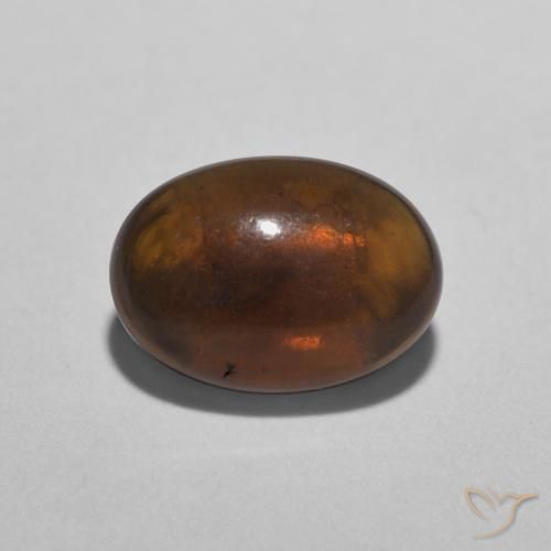 0.52ct Naturel Multicolore Opale Chocolat, ovale, Translucide