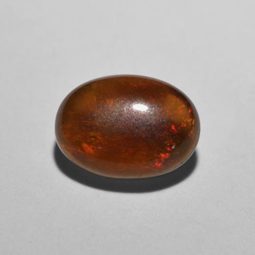 Opale Chocolat Multicolore naturelle Coupe ovale, 0.28 ct, Translucide
