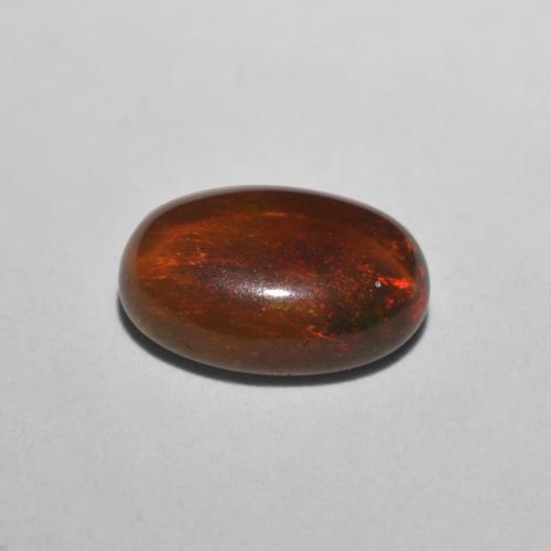 Opale Chocolat Multicolore naturelle Coupe ovale, 0.28 ct, Translucide