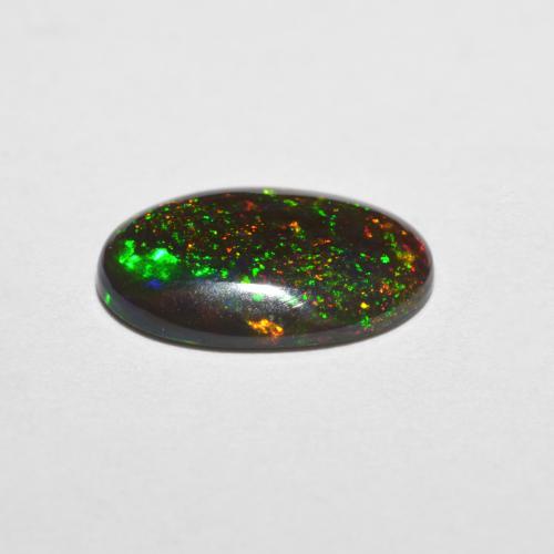 Opale Chocolat Multicolore naturelle Coupe ovale, 0.98 ct, Translucide