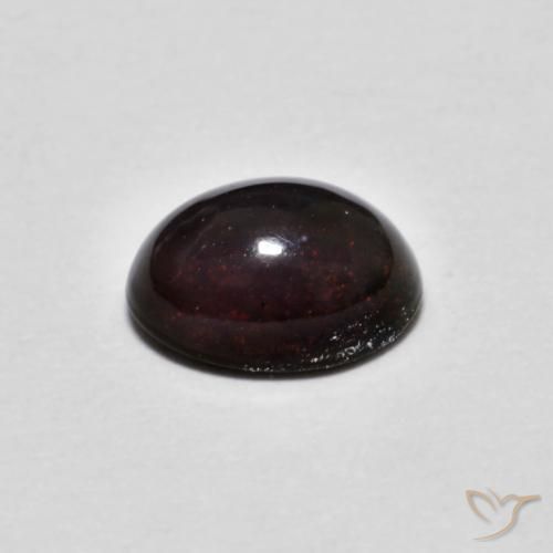 Opale Chocolat Marron foncé naturelle ovale, 0.61 ct, Opaque