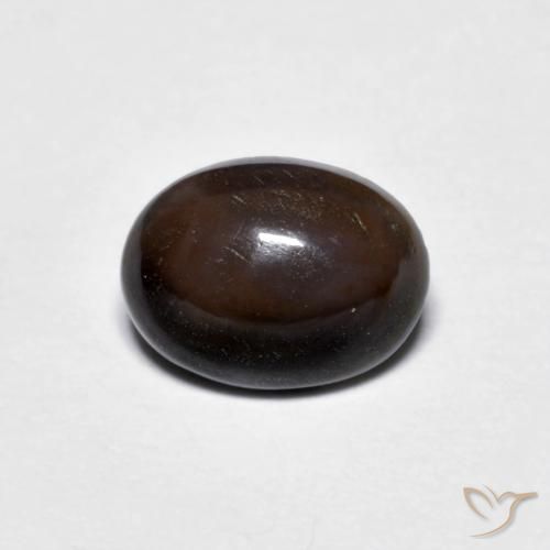 Opale Chocolat Marron foncé naturelle ovale, 0.71 ct, Opaque