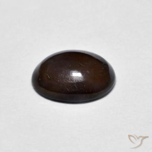 Opale Chocolat Marron foncé naturelle ovale, 0.71 ct, Opaque