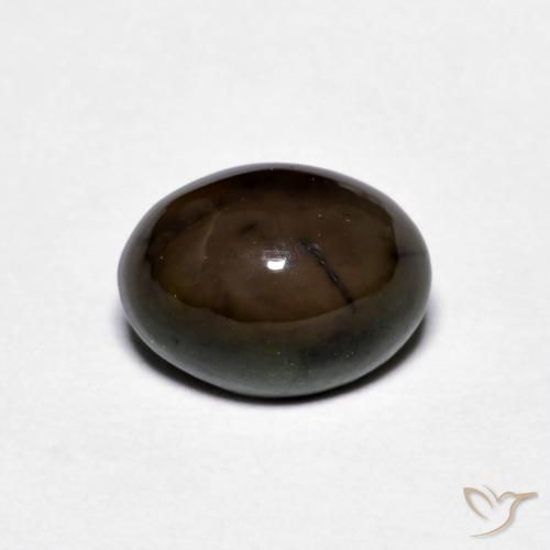 0.86ct Naturel Marron foncé Opale Chocolat, ovale, Opaque