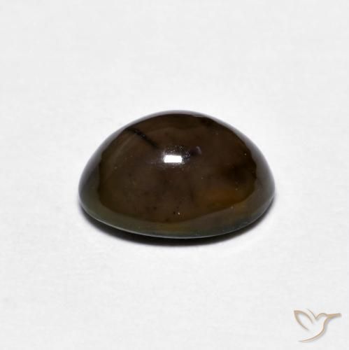Opale Chocolat Marron foncé naturelle ovale, 0.86 ct, Opaque