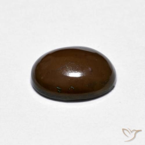 Opale Chocolat Brun moyen naturelle ovale, 1.16 ct, Opaque