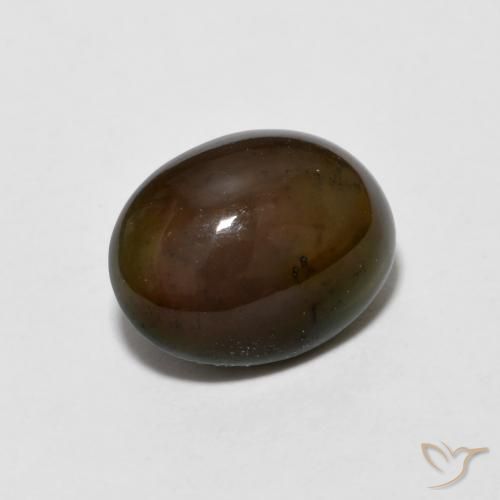 Opale Chocolat Brun cannelle naturelle ovale, 1.20 ct, Opaque