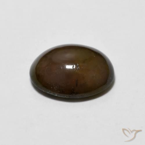 Opale Chocolat Brun cannelle naturelle ovale, 1.20 ct, Opaque