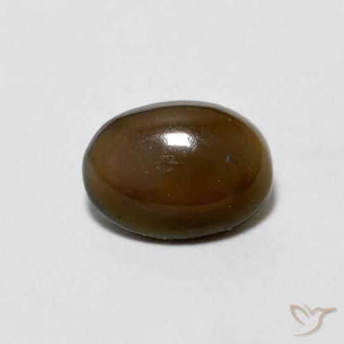 0.47ct Naturel Marron chaud Opale Chocolat, ovale, Opaque