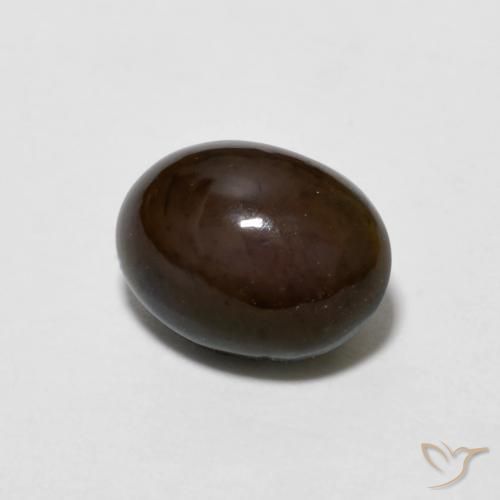 Opale Chocolat Brun chocolat naturelle ovale, 0.78 ct, Opaque