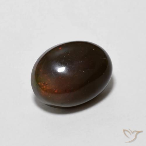 Opale Chocolat Brun caryer naturelle ovale, 0.90 ct, Opaque