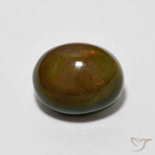 2.20ct Naturel Medium Dark-Brown Opale Chocolat, ovale, Opaque
