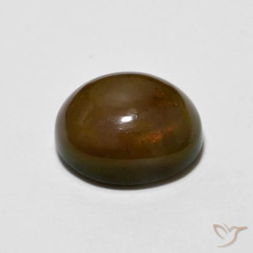 Opale Chocolat Medium Dark-Brown naturelle ovale, 2.20 ct, Opaque