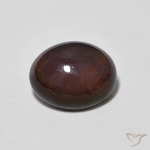 1.01ct Naturel Multicolore Opale Chocolat, ovale, Translucide