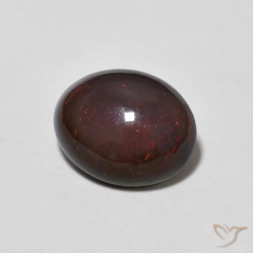 Opale Chocolat Multicolore naturelle ovale, 1.01 ct, Translucide