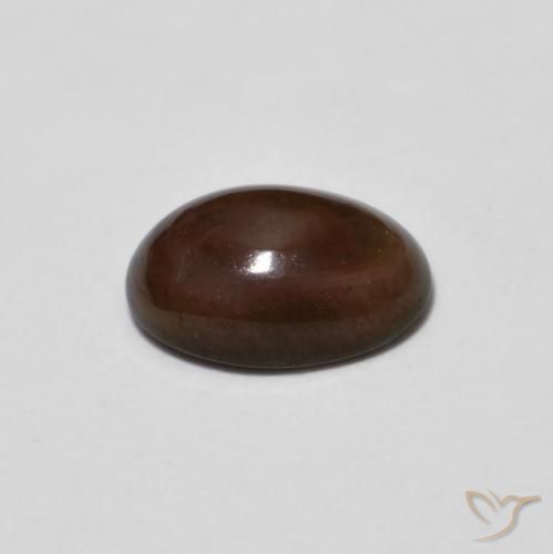 Opale Chocolat Multicolore naturelle ovale, 0.50 ct, Translucide