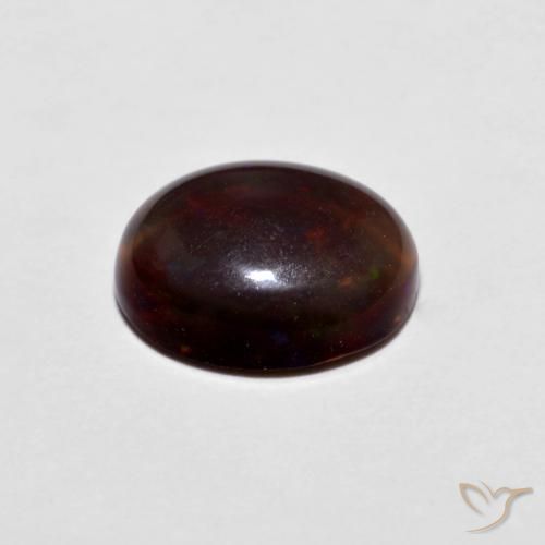 Opale Chocolat Multicolore naturelle ovale, 0.76 ct, Opaque