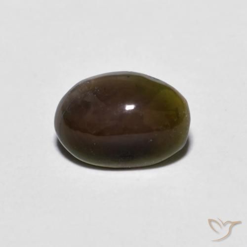 0.38ct Naturel Multicolore Opale Chocolat, ovale, Opaque