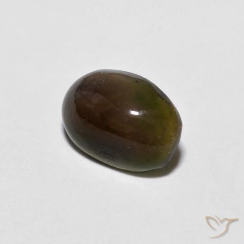 Opale Chocolat Multicolore naturelle ovale, 0.38 ct, Opaque