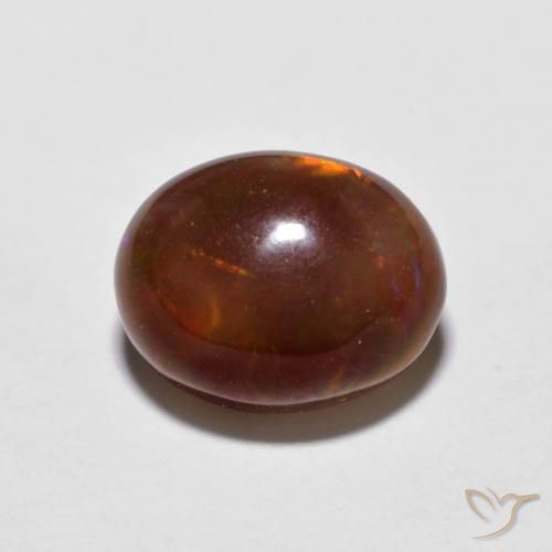 1.21ct Naturel Multicolore Opale Chocolat, ovale, Opaque