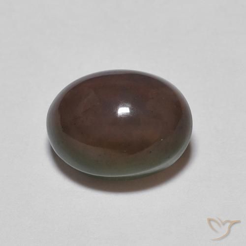 1.01ct Naturel Multicolore Opale Chocolat, ovale, Opaque