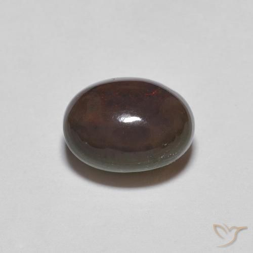 0.64ct Naturel Multicolore Opale Chocolat, ovale, Opaque