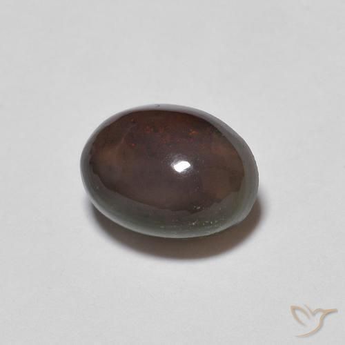 Opale Chocolat Multicolore naturelle ovale, 0.64 ct, Opaque