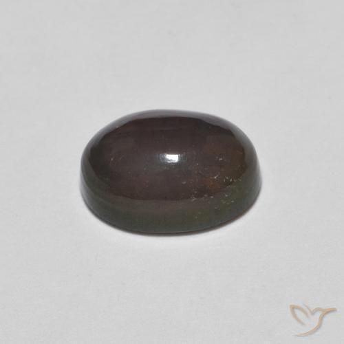 Opale Chocolat Multicolore naturelle ovale, 0.64 ct, Opaque