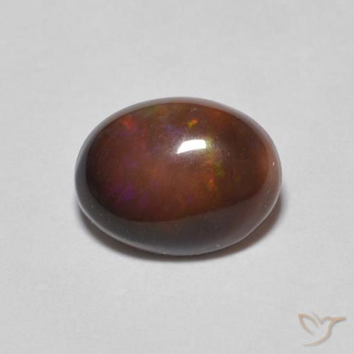0.76ct Naturel Brun pain d'épices Opale Chocolat, ovale, Opaque