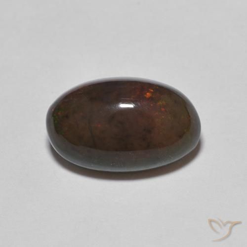 1.24ct Naturel Marron foncé Opale Chocolat, ovale, Opaque