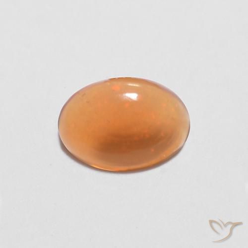 0.34ct Naturel Caramel brun Opale Chocolat, ovale, Transparent