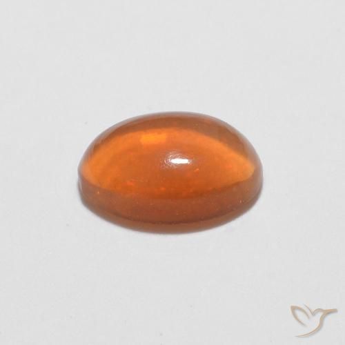 Opale Chocolat Caramel brun naturelle ovale, 0.34 ct, Transparent