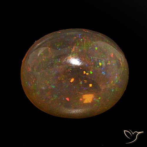 8.01ct Multicolore Opale Chocolat Pierres précieuses, ovale, Transparent