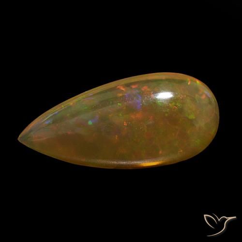 8.56ct Multicolore Opale Chocolat Pierres précieuses, En forme de poire, Transparent