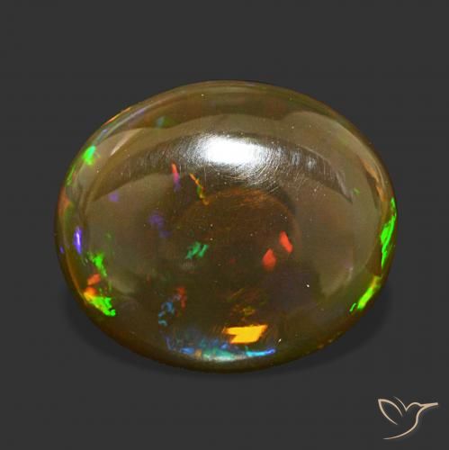 9.41ct Multicolore Opale Chocolat, ovale, Transparent